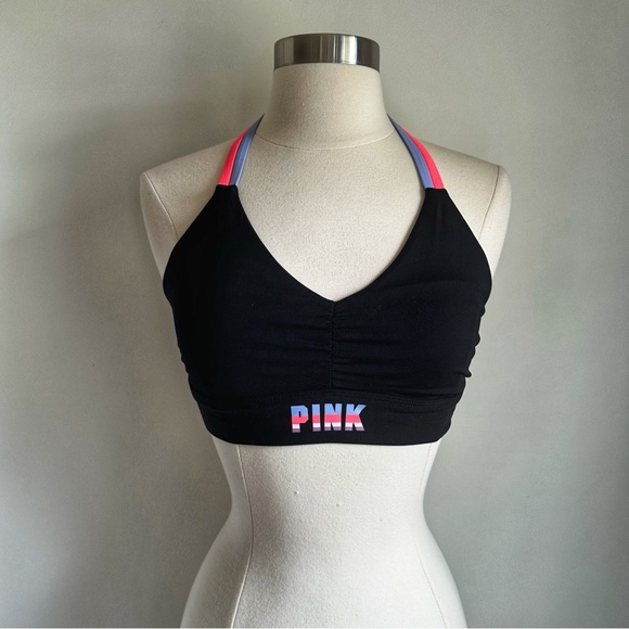 PINK Victoria's Secret Other - Victoria’s Secret PINK Ultimate Unlined Halter Sports Bra Size Medium